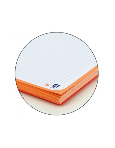 Recambio color 1 oxford din a4 80 hojas 90 gr cuadro 5 mm 4 taladros color melocoton