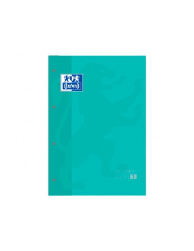 Recambio color 1 oxford din a4 80 hojas 90 gr cuadro 5 mm 4 taladros color ice mint