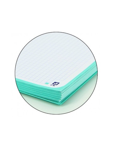 Recambio color 1 oxford din a4 80 hojas 90 gr cuadro 5 mm 4 taladros color ice mint