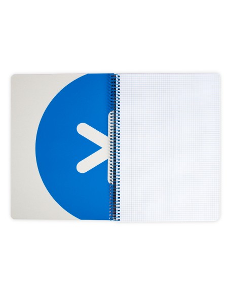 Cuaderno espiral a4 antartik tapa dura 80h 90gr cuadro 4mm con margen color rosa fluor