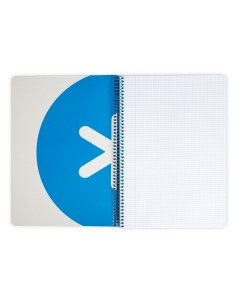 Cuaderno espiral a4 antartik tapa dura 80h 90gr cuadro 4mm con margen color rojo