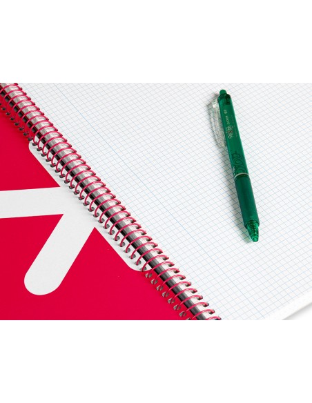 Cuaderno espiral a4 antartik tapa dura 80h 90gr cuadro 4mm con margen color negro