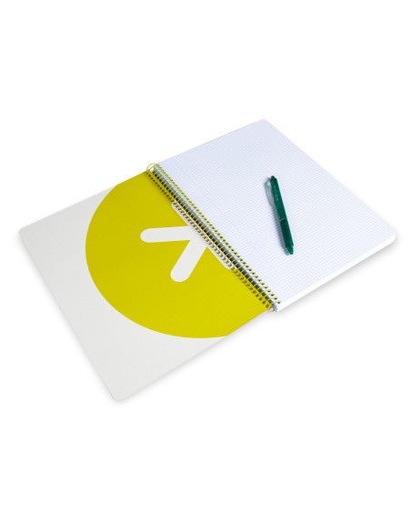 Cuaderno espiral a4 antartik tapa dura 80h 90gr cuadro 4mm con margen color azul