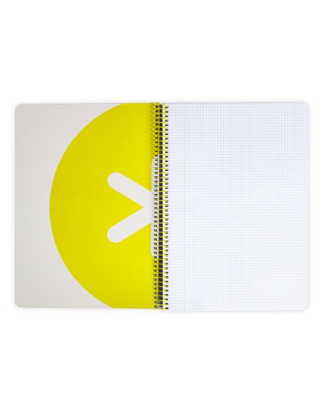 Cuaderno espiral a4 antartik tapa dura 80h 90gr cuadro 4mm con margen color azul