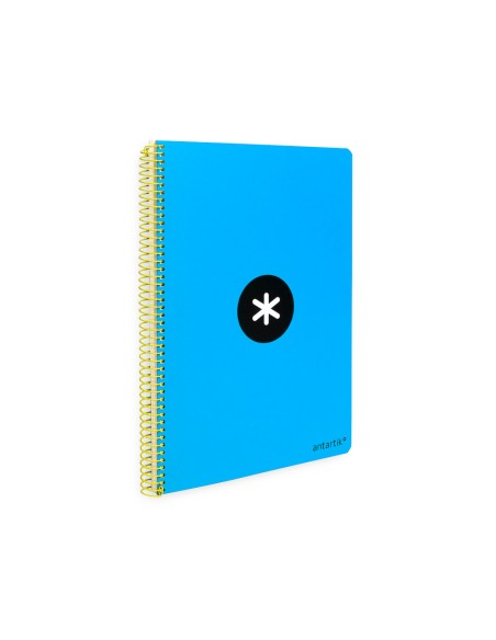 Cuaderno espiral a4 antartik tapa dura 80h 90gr cuadro 4mm con margen color azul