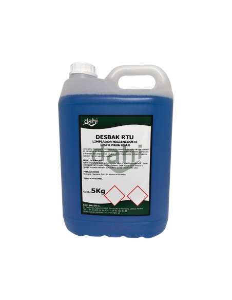 Limpiador bactericida dahi desbak azul garrafa 5 litros
