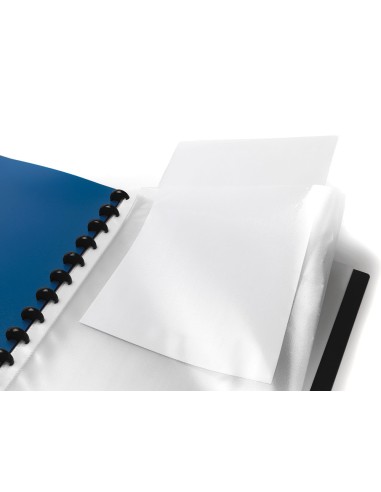 Carpeta liderpapel a4 con 40 fundas intercambiables 5 sep sobre y gomilla portada y lomo personalizable negro