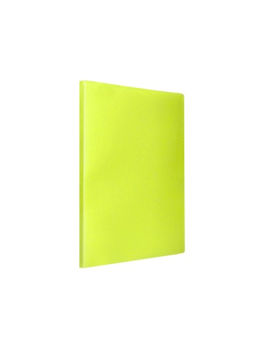 Carpeta liderpapel escaparate 60 fundas polipropileno din a4 amarillo fluor opaco