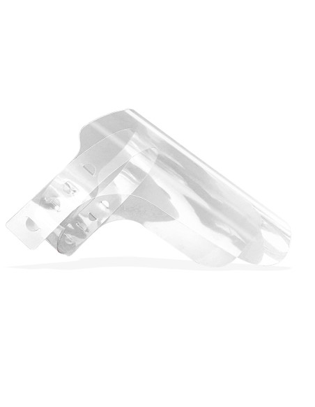 Protector facial transparente glasspack 400 mc cinta ajustable evita vaho medidas 235x330 mm transparente