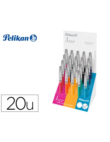 Boligrafo pelikan jazz classic collection expositor de 20 unidades colores surtidos