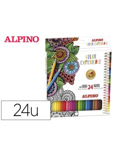 Lapices de colores alpino experience mina premium 33 mm caja carton de 24 unidades colores