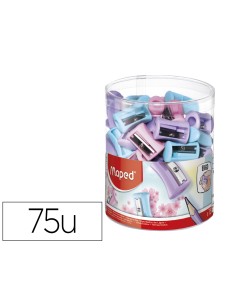 Sacapuntas maped plastico vivo 1 uso colores pastel surtidos