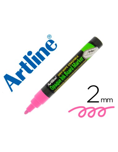 Rotulador artline pizarra epd 4 color rosa fluorescente opaque ink board punta redonda 2 mm