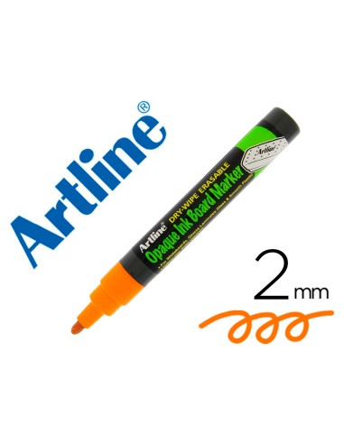 Rotulador artline pizarra epd 4 color naranja fluorescente opaque ink board punta redonda 2 mm