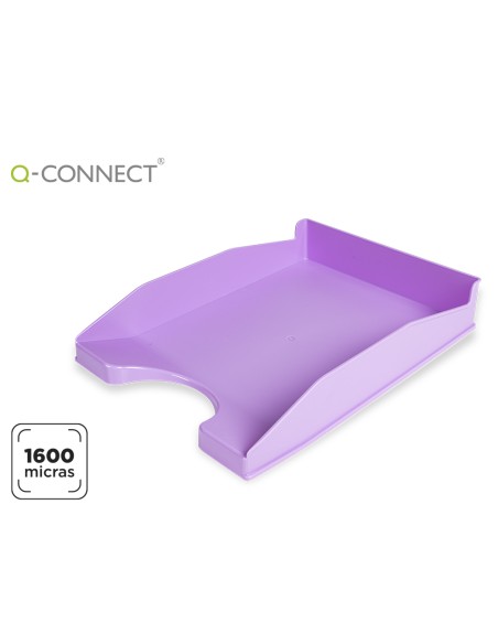 Bandeja sobremesa plastico q connect lavanda opaco 240x70x340 mm