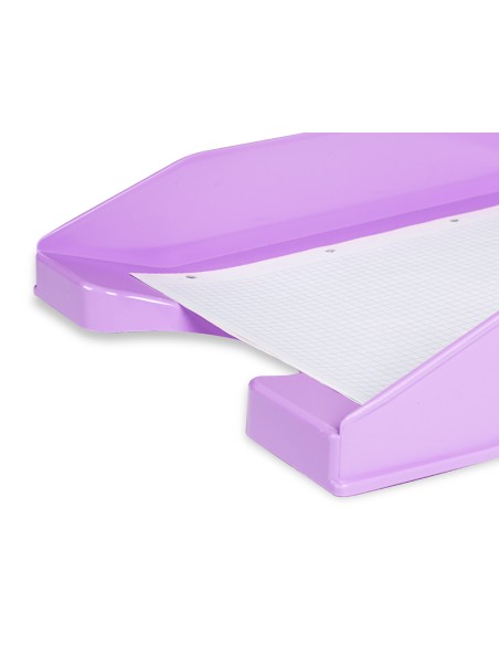 Bandeja sobremesa plastico q connect lavanda opaco 240x70x340 mm