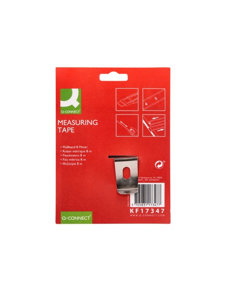 Flexometro q connect con freno material antichoque 25 mm de ancho longitud 8 mt