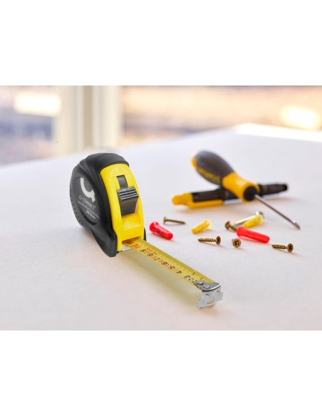 Flexometro q connect con freno material antichoque 25 mm de ancho longitud 8 mt