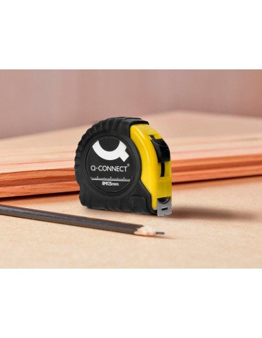 Flexometro q connect con freno material antichoque 25 mm de ancho longitud 8 mt