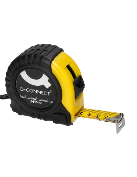 Flexometro q connect con freno material antichoque 25 mm de ancho longitud 8 mt