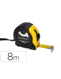 Flexometro q connect con freno material antichoque 25 mm de ancho longitud 8 mt