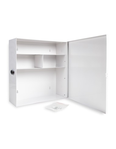 Botiquin q connect metalico 4 compartimentos vacio primeros auxilios 330x360x120 mm