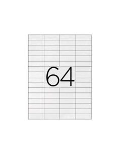 Etiqueta adhesiva q connect kf11207 tamano 485x169 mm fotocopiadora laser ink jet caja con 100 hojas din a4