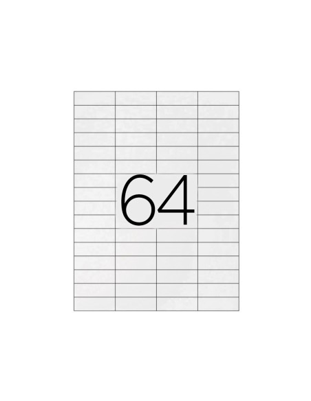 Etiqueta adhesiva q connect kf11207 tamano 485x169 mm fotocopiadora laser ink jet caja con 100 hojas din a4