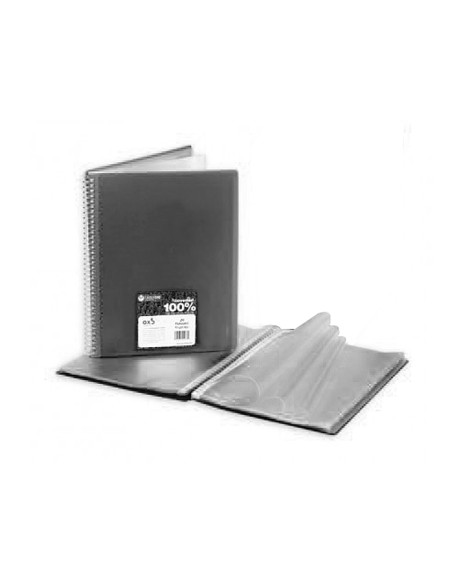 Carpeta carchivo archivex star escaparate con espiral 40 fundas din a4 negro