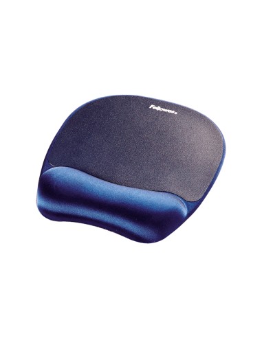 Alfombrilla para raton fellowes con reposamunecas de espuma memory foam azul 230x196x20 mm