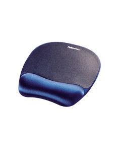 Alfombrilla para raton fellowes con reposamunecas de espuma memory foam azul 230x196x20 mm