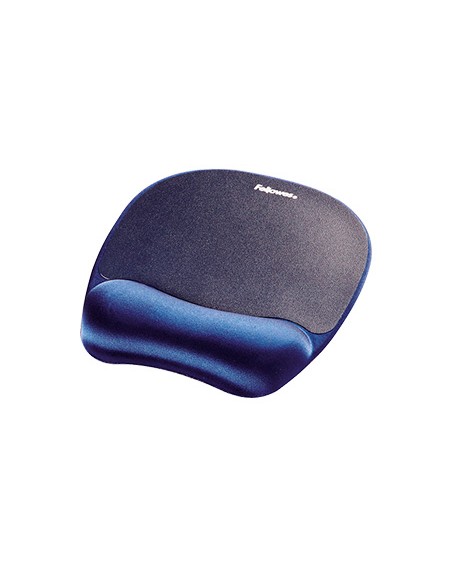 Alfombrilla para raton fellowes con reposamunecas de espuma memory foam azul 230x196x20 mm
