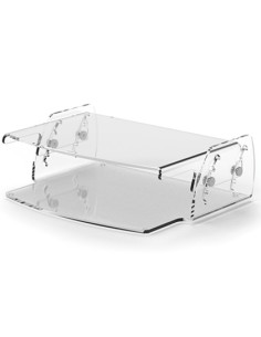 Soporte fellowes para monitor clarity ajustable 5 posiciones transparente 70x256x320 mm hasta 15 kg