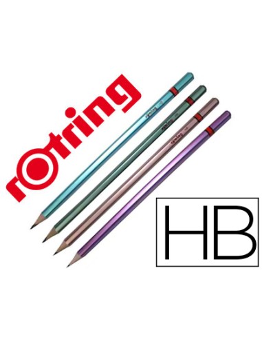 Lapices de grafito rotring metallic hb cuerpo colores surtidos