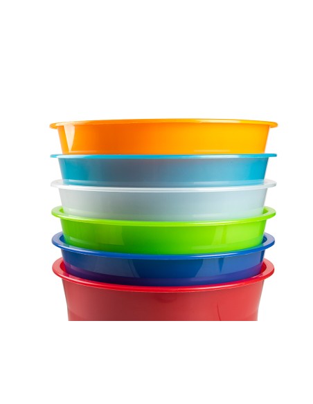 Papelera plastico q connect turquesa translucido 13 litros 275x285 mm