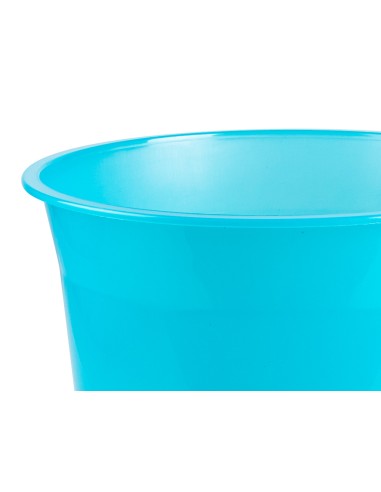 Papelera plastico q connect turquesa translucido 13 litros 275x285 mm