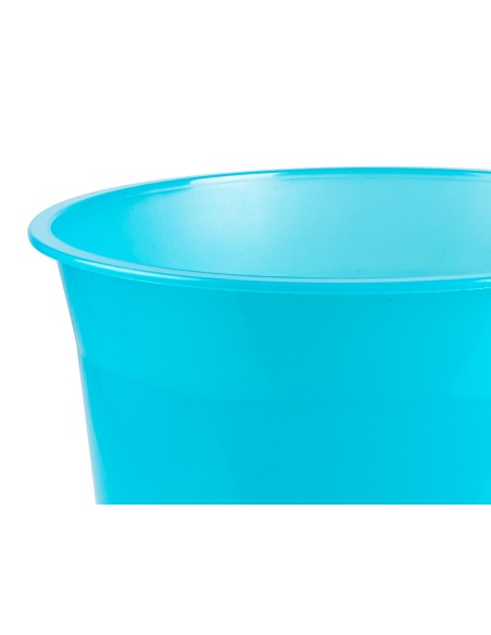 Papelera plastico q connect turquesa translucido 13 litros 275x285 mm