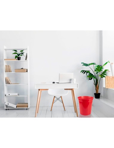 Papelera plastico q connect rojo translucido 13 litros 275x285 mm