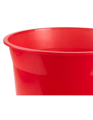 Papelera plastico q connect rojo translucido 13 litros 275x285 mm