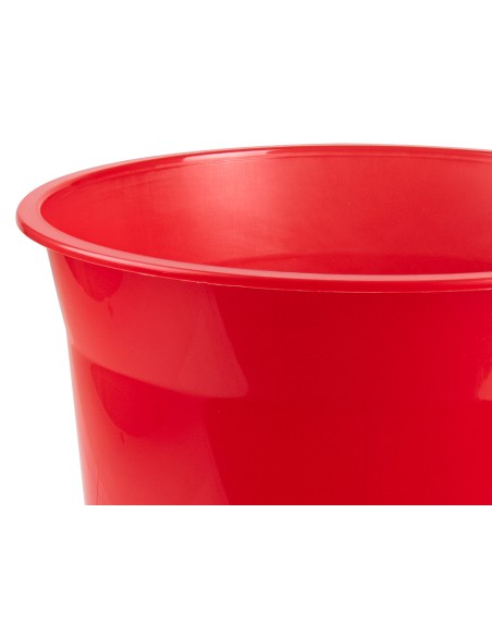 Papelera plastico q connect rojo translucido 13 litros 275x285 mm