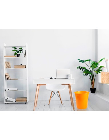 Papelera plastico q connect naranja translucido 13 litros 275x285 mm