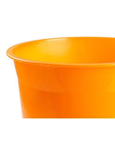 Papelera plastico q connect naranja translucido 13 litros 275x285 mm