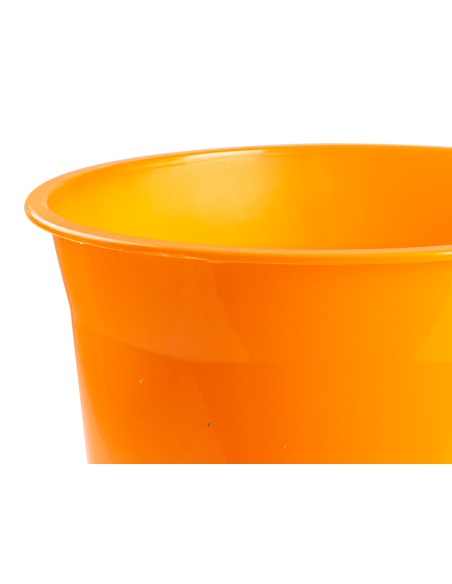 Papelera plastico q connect naranja translucido 13 litros 275x285 mm