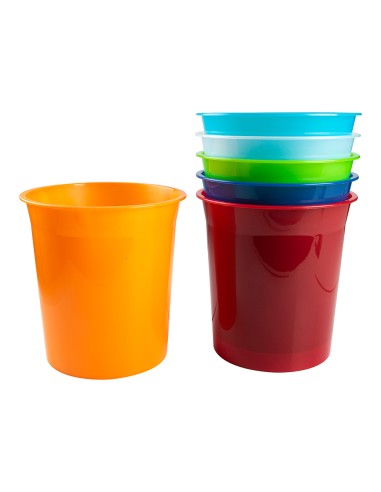 Papelera plastico q connect verde translucido 13 litros 275x285 mm