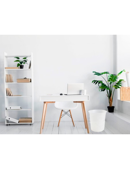 Papelera plastico q connect transparente 13 litros 275x285 mm