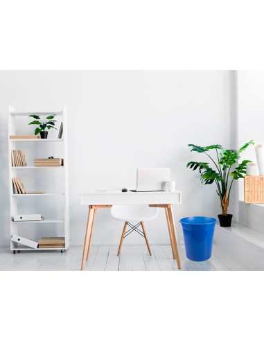 Papelera plastico q connect azul translucido 13 litros 275x285 mm