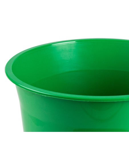Papelera plastico q connect verde opaco 13 litros 275x285 mm