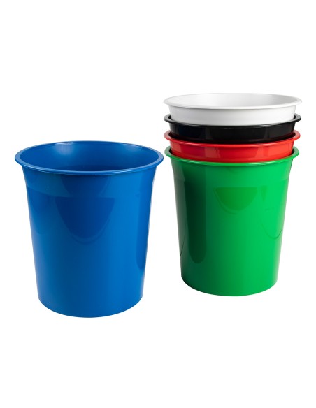 Papelera plastico q connect negro opaco 13 litros 275x285 mm
