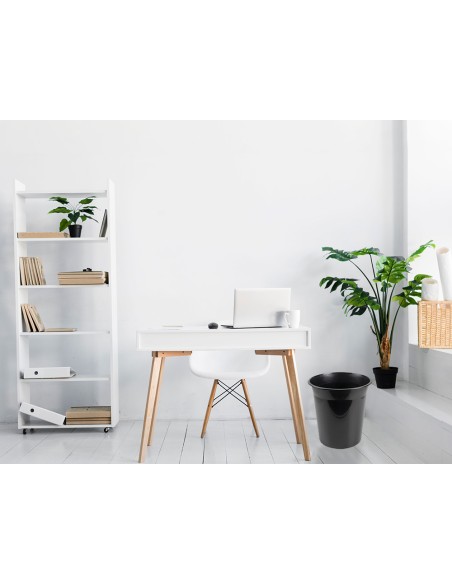 Papelera plastico q connect negro opaco 13 litros 275x285 mm