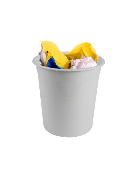 Papelera plastico q connect gris opaco 13 litros 275x285 mm
